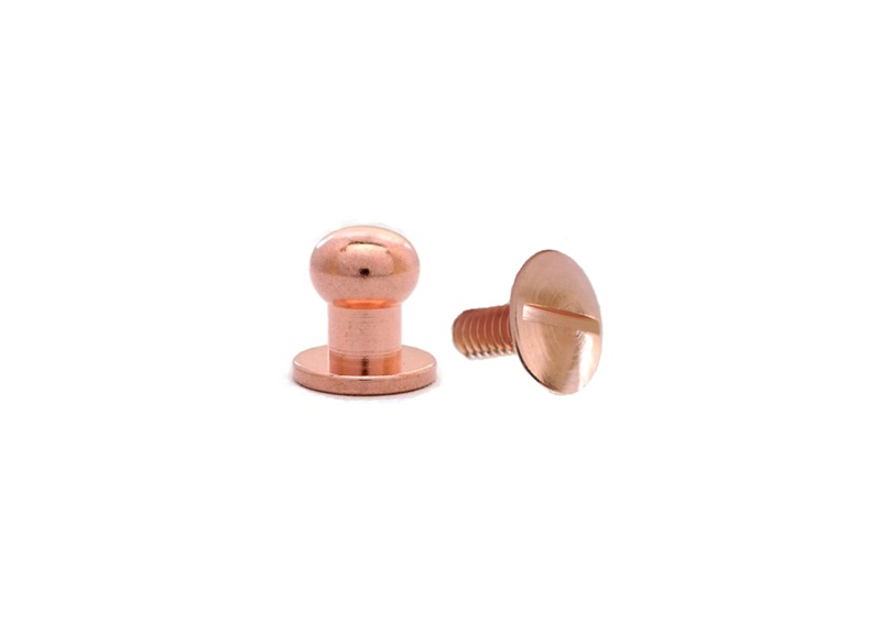 Medium Button Head Stud & Screw Copper Plate