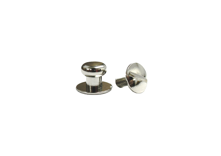 Extra Small Button Head Stud & Screw Bright Nickel Plate