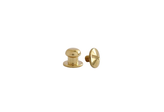 Mini Button Head Stud & Screw Solid Brass