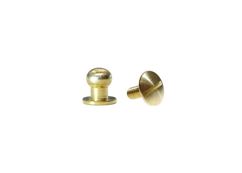 Medium Button Head Stud & Screw Solid Brass
