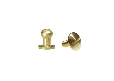 Large Button Head Stud & Screw Solid Brass