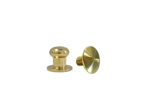 Small Button Head Stud & Screw Solid Brass