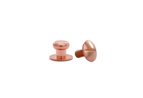 Extra Small Button Head Stud & Screw Copper Plate