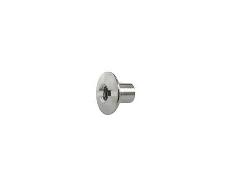 1/4" 6.3MM Chicago Post Hole Through Slotted Bright Nickel Plate