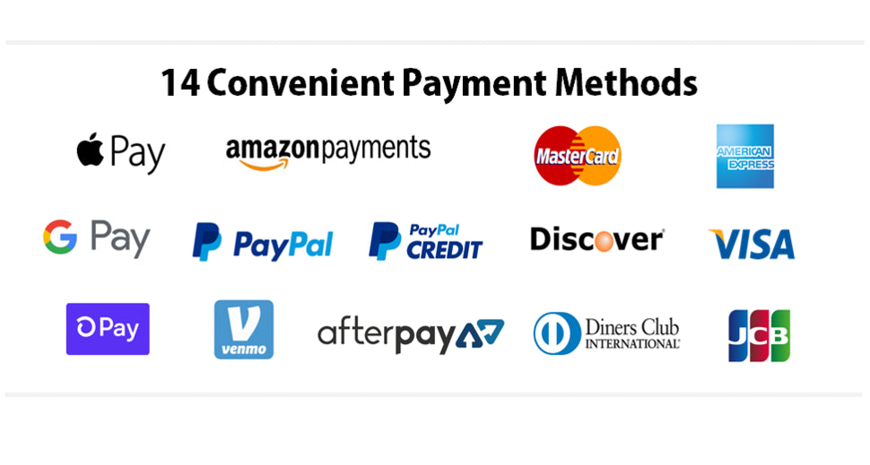 amazon google apple pay visa mastercard discover amex american express payments afterpay